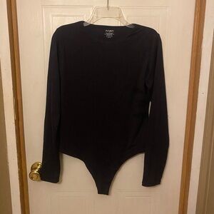 Pumiey Black Long Sleeve Bodysuit 2XL